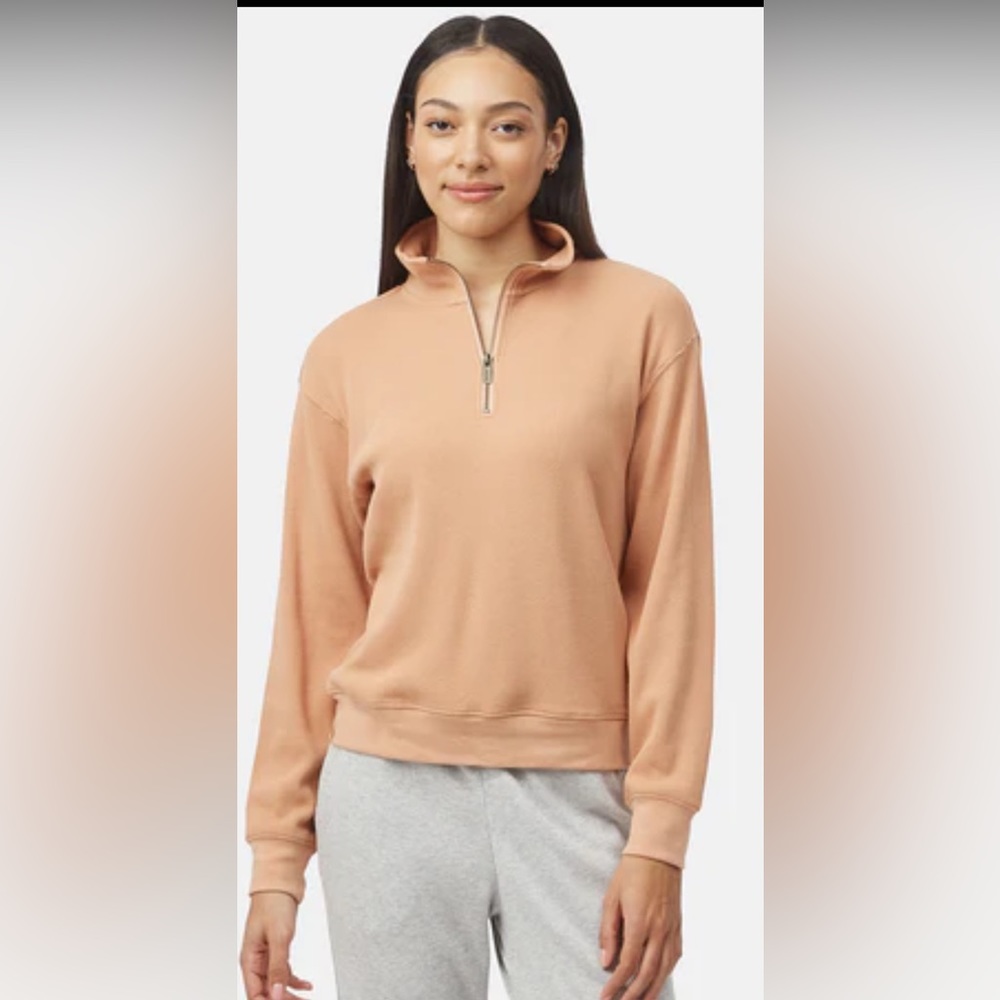 🤎Tentree Women’s L tree waffle half zip